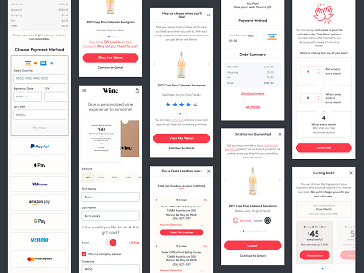Winc Project Overview colors design e commerce mobile product screen ui ux web wine