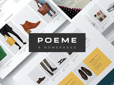 Poem - Multipurpose WooCommerce WordPress Theme clothing e commerce elegant fashion fashion blog fashion shop fashion store hipster style minimal online