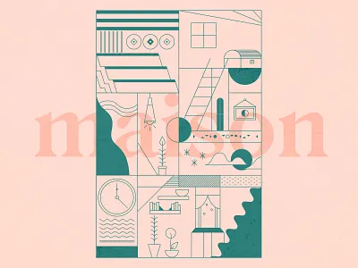 Illustration Studies — 001 branding colors design flat grid illustration typography vector