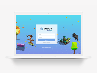 Goopy AR Studio Login Page artdirection ui ux