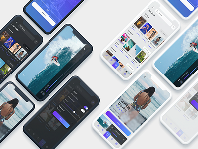 Frigo Video App UI Kit app dark design ios iphonex light listing mobile movie sketch ui ui8 video