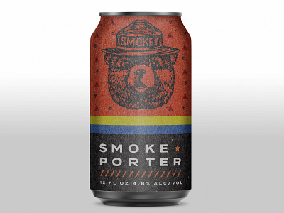 Smokey Bear Smoke Porter beer beverage design illustration packaging smokey bear