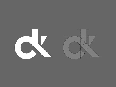 dk design graphic grid logo logotyp shadow vector