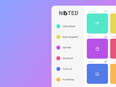 Daily UI Challenge Day #65 - Note Widget app clean dailyui design gradient ui ux vector