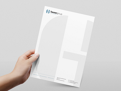 Hauser Group Letterhead Design graphic design hauser group letterhead letterhead design