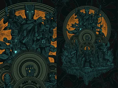 Infinity War poster color comic design graphic illustration illustrator marvel shirt tee