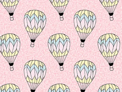 Air Balloon Festival brand pattern hand drawn illustration pastels pattern repeat pattern surface pattern design