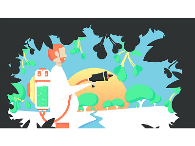 Tavisbomb - Avocados Farmer avocados chemicals farmer illustration pistol