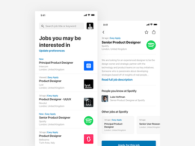 LinkedIn Redesign design ios iphone linkedin minimal redesign simple ui ux white