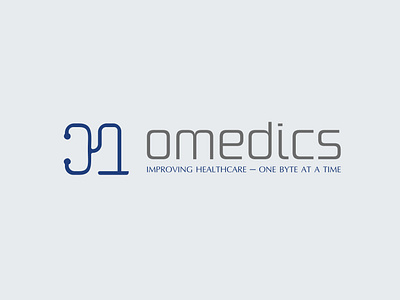 Omedics branding byte corporate design health health center healthcare hospital logo medic medical programming stethoscope