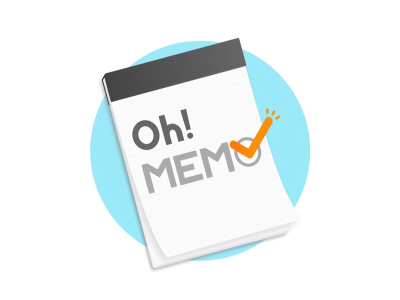 Oh！MEMO ae animation logo memo