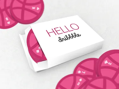 Hello Dribbble 3d cards dribbble game hello dribbble vector