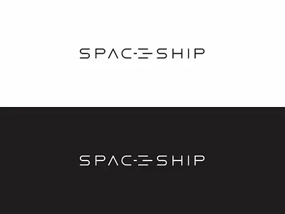 Space-ship logo logotype minimal modern rocket space spaceship