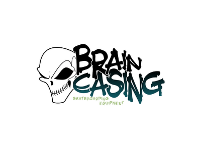 Brain Casing Logo brain brand logo skateboard skull