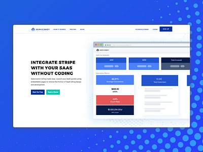 Servicebot: The Automated Subscription Billing Platform billing homepage design landing page platfrom pricing saas saas landing page subscription webdesign