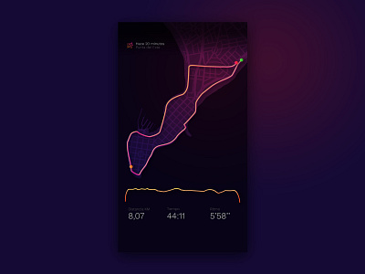 App Runing app minimal running sport ui