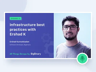 All Things Devops - Podcast E12 app blue branding character clean design devops icon identity illustrator logo minimal mobile podcast type ui ux vector web web development