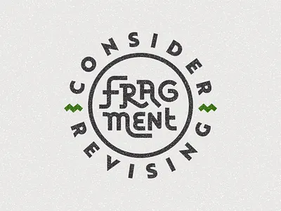 Grammar Police badge fragment grammar logo word