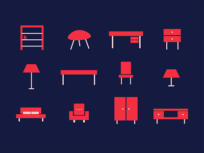 Furniture Icon Set furniture icon icon set icons design interior