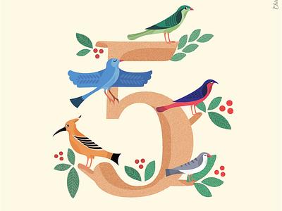 5 birds of Egyptian Mythology 36daysoftype 5 adobe age birds design egypt five illustration leaves lettering letttering life logo mythology nature numbers stories tree typography