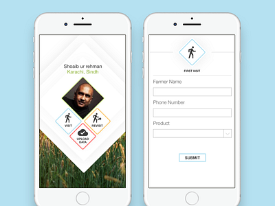 Farmer Data Gathering App for Engro beautiful dash board data data center engro form icons unique design