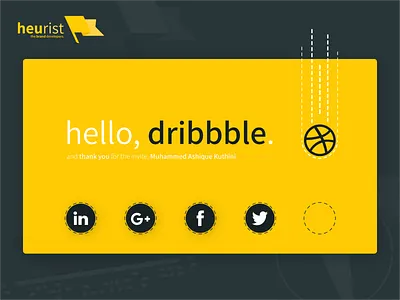 And so we debut. Hello, Dribbble. branding branding agency debut design hello hello dribbble heurist heurist the brand developers illustration