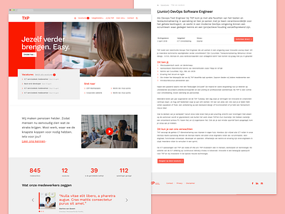 Werken bij TKP - website clean interface iwink jobs responsive ui web design website