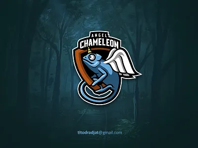 Chameleon design designgraphic esport logo mascot vector