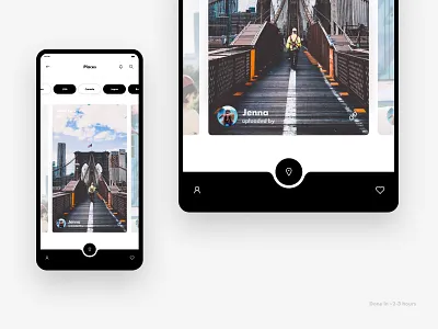 Black and white UI android challenge dailyui google material design ios iphone light theme minimal mobile uiux webdesign