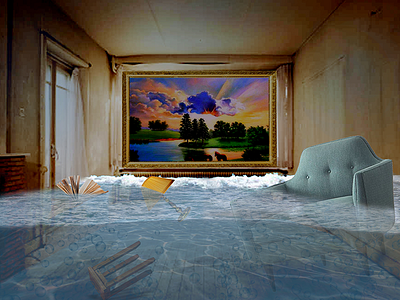 Room Manipulation chair creative design creative art lamp manipulation design room room manipulation room underwater sofa underwater creative water splash manipulation