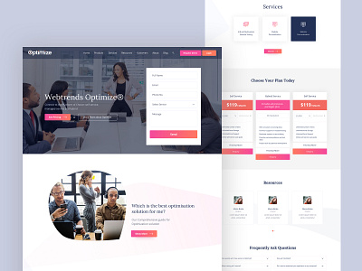 Landing Page clean creative design digital layout marketing modern professional design sketch uiux web