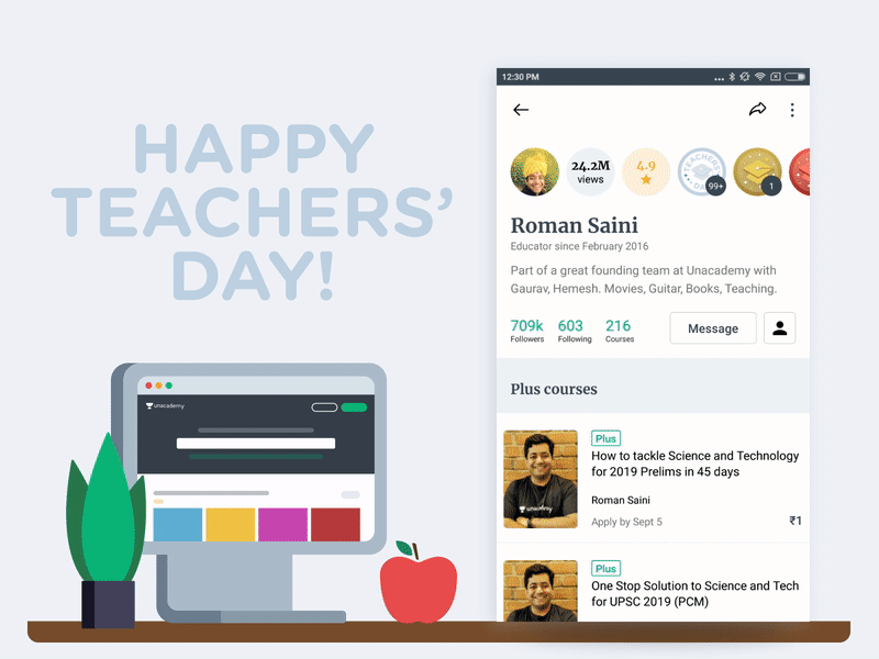 Teachers' Day Dedications dedication education hat illustration learning teacher teachersday ui unacademy