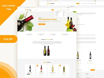 Winecheers bars breweries e commerce online wine pubs template theme vineyards website wine shop woo commerce