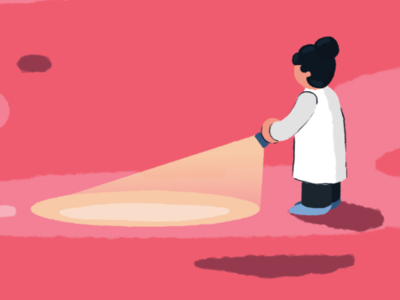 Searching blood editorial illustration research search test
