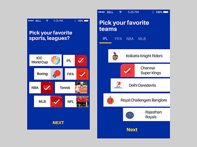 Sports Selection app app branding app design app ui application design branding cricket design list selection list view mobile app mobile app ui mobile ui sports sports app ui sports design ui ui ux