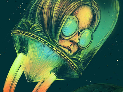 Gain Control ebm electronic girl illustration industrial kosice party poster rocket scifi space tabacka techno