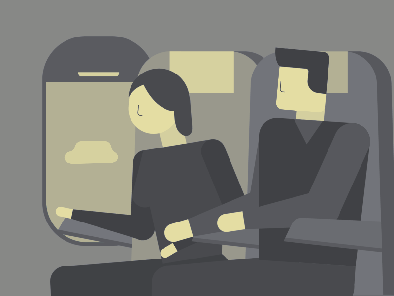 Up in the air 2d airport animation character characteranimation design gif illustration motion graphics