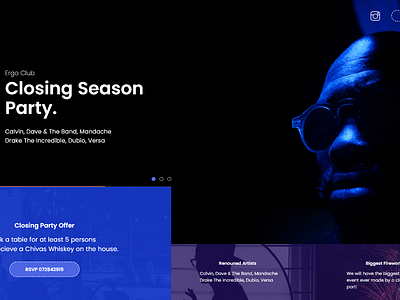 Club Landing Page club club night disco party reservation rsvp