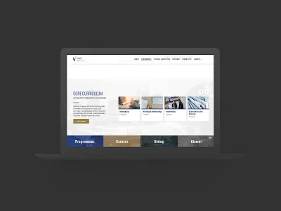 Core Curriculum Overview cards layout singapore management university web web design