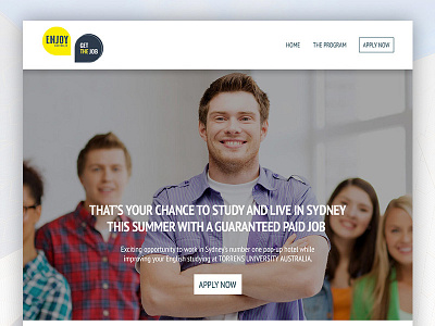 Enjoy Australian Website Hero Image 2016 australian design desktop home mockup responsive ui web website wireframe