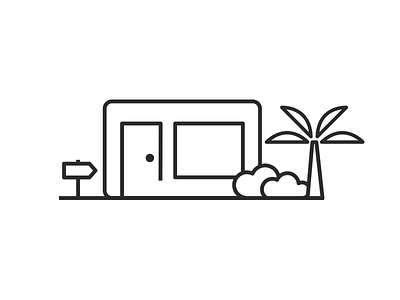 Studio illustration design icon illustration line palm studio