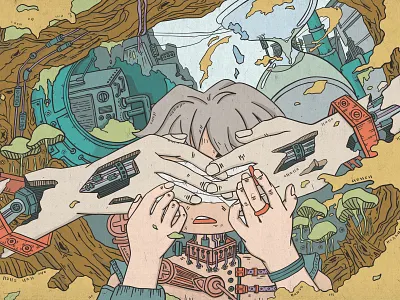 束缚系列 /二/ city color draw first forest illustration ipadpro sketch