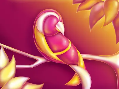 Bird of paradise adobe adobephotoshop ai art bird character illustraion illustration