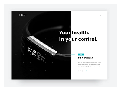 Fitbit Fun app black clean design fitbit healthcare ios11 iphone iphone x medical minimal uiux ux web web design white