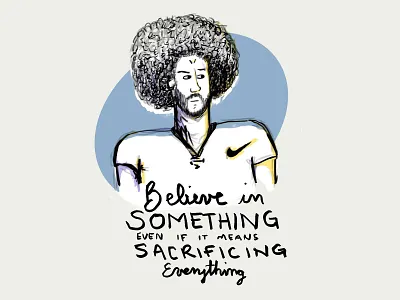 Drew the news: week of 09.02.18 drawing kaepernick nike