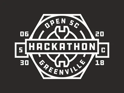 OpenSC Hackathon 2018 badge event hack hackathon logo stroke vector wrench