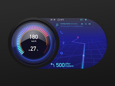 #Daily UI 034-Car Interface 034 car interface dailyui dashboard map ui