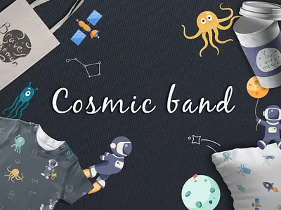 Set of illustrations alien aliens astronaut design planets space spaceman star