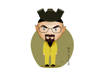 Chibi Portrait breaking bad cartoon chibi fun graphic movie tv show vector walter