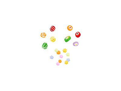 Traditional Japanese Candy 2d candy flat food illo illustration illustrator japanese konpeito minimal sugar sweets traditional vector